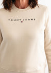 Tommy Jeans Linear Crew Neck Sweatshirt, Beige