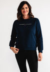 Tommy Jeans Linear Crew Neck Sweatshirt, Navy