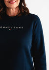 Tommy Jeans Linear Crew Neck Sweatshirt, Navy