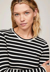 Tommy Hilfiger Womens Stripe Long Sleeve T-Shirt, Black & White