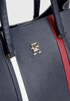 Tommy Hilfiger Signature Monogram Satchel, Space Blue