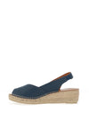 Toni Pons Bernia Leather Espadrille Low Wedge Sandals, Ocean