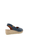 Toni Pons Bernia Leather Espadrille Low Wedge Sandals, Ocean