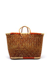 Zen Collection Wicker Trim Shopper Bag, Apricot