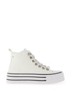 Una Healy Danger Zone Platform High-Top Trainer, White