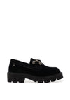 Una Healy Take My Breath Velvet Loafer, Black