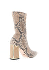 Una Healy When I Fall Love Snakeskin Heeled Boots, Beige Multi