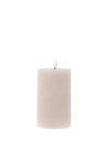 Deluxe Home Handmade LED Real Wax Candle 7,5 x 12,5cm, Cream