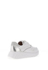 Unisa Ebana Glitter Platform Trainers, White