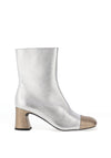 Unisa Meila Metallic Heeled Boots, Silver and Gold