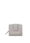 Valentino Alexia Pebbled Wallet, Grey