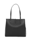 Valentino Zeno Pebbled Tote Bag, Black