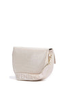 Valentino Handbags Small Croc Effect Crossbody Bag, Cream