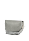 Valentino Small Croc Effect Crossbody Bag, Grey