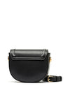 Valentino Tonga Contrast Stitch Saddle Bag, Black