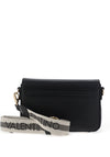 Valentino Small Zero Flapover Crossbody Bag, Black