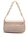 Valentino Quilted Small Flap Over Bag, Ecru