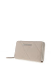 Valentino Cold Quilted Wallet, Beige