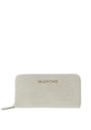 Valentino Large Fire Zip Around Purse, Grey