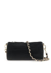 Valentino Handbags Frozen Folded Cylinder Crossbody Bag, Black