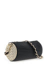 Valentino Handbags Frozen Folded Cylinder Crossbody Bag, Black