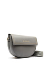 Valentino Bigs Studded Flapover Crossbody Bag, Grey