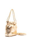 Valentino Pacha Ruched Grab Bag, Gold