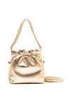 Valentino Pacha Ruched Grab Bag, Gold