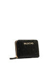 Valentino Logo Embossed Wallet, Black