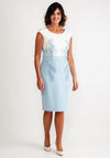 Veni Infantino Embroidered Detail Size 14 Dress & Jacket, Pale Blue & Ivory