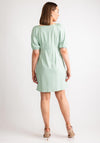 Vero Moda Mymilo Linen Blend Button Mini Dress, Silt Green