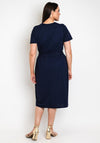 Vero Moda Curve Jenny V Neck Dress, Navy