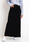 Vero Moda Billie Denim A-Line Maxi Skirt, Black