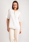 Vero Moda Emilie Tie Neck Top, Snow White