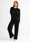 Vero Moda Carla Contrast Stitch Sweatshirt, Black