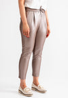 Vero Moda Eva Faux Metallic Leather Trousers, Pink