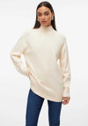 Vero Moda Gold High Neck Jumper, Off White