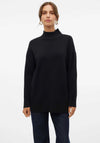 Vero Moda Gold High Neck Jumper, Black