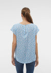 Vero Moda Saki Floral Zip Back Top, Dutch Canal