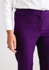 Via Veneto Penny Slim Leg Trousers, Purple