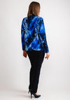 Via Veneto Blue Abstract Print Jacket and Top Twinset, Cobalt Blue