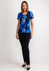 Via Veneto Blue Abstract Print Jacket and Top Twinset, Cobalt Blue