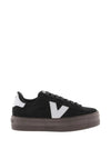 Victoria Barcelona Logo Platform Trainers, Black