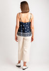 Vila Juline Satin Cami Top, Navy Blazer