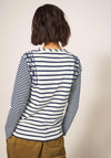 White Stuff Whisper Interlock Multi Stripe Tee, Blue Multi