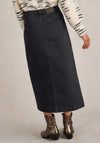 White Stuff Colleen Button Down Denim Midi Skirt, Black