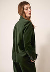 White Stuff Evelyn Velvet Blazer, Dark Green