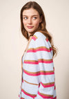 White Stuff Jamie Striped Wool Blend Cardigan, Blue Multi