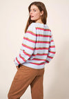 White Stuff Jamie Striped Wool Blend Cardigan, Blue Multi