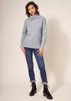 White Stuff Roll Neck Rib Jumper, Light Grey